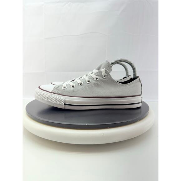 Converse All Stars Womens Size 8 Gray Double Tongue Purple Plaid Shoes 555301F - Picture 1 of 9